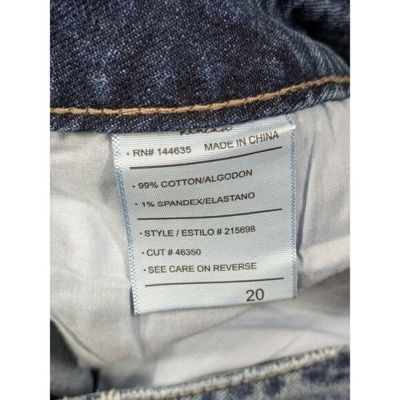 KanCan Jean Shorts Womens 20 High Rise Destructed Hem Destroyed Blue - Picture 4 of 14